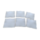 6 assiettes en céramique émaillée blanche motifs vagues design et contemporaine