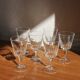 6 vintage wine glasses in Arques crystal model "Versailles"