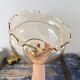 Vintage pendant lamp in electrified golden glass to nine
