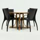 Architectural Bentwood Round Dining Table 1980s