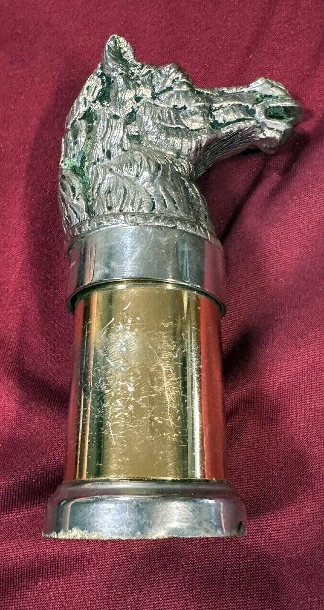 Gucci Italy: Silver-Plated Horsehead Pepper Mill Circa 1970