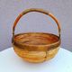Rattan and brass basket 1970