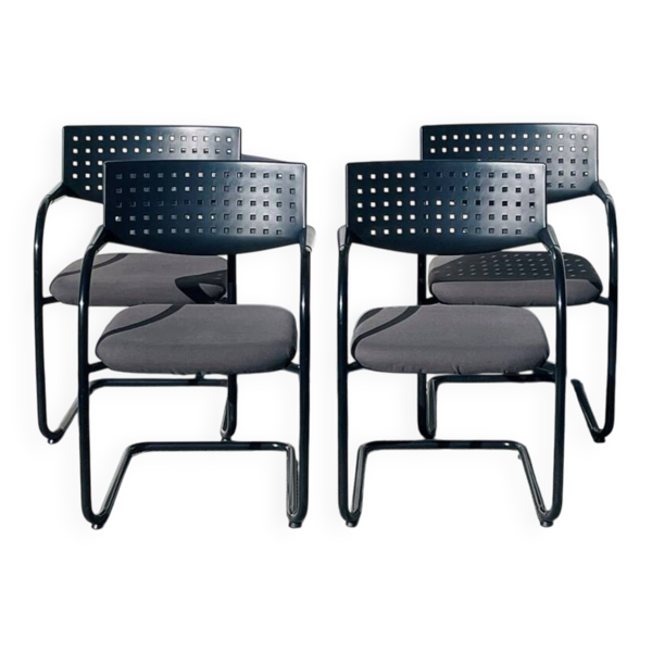 Suite de 4 chaises Visavis d'Antonio Citterio pour Vitra. Vintage 90s