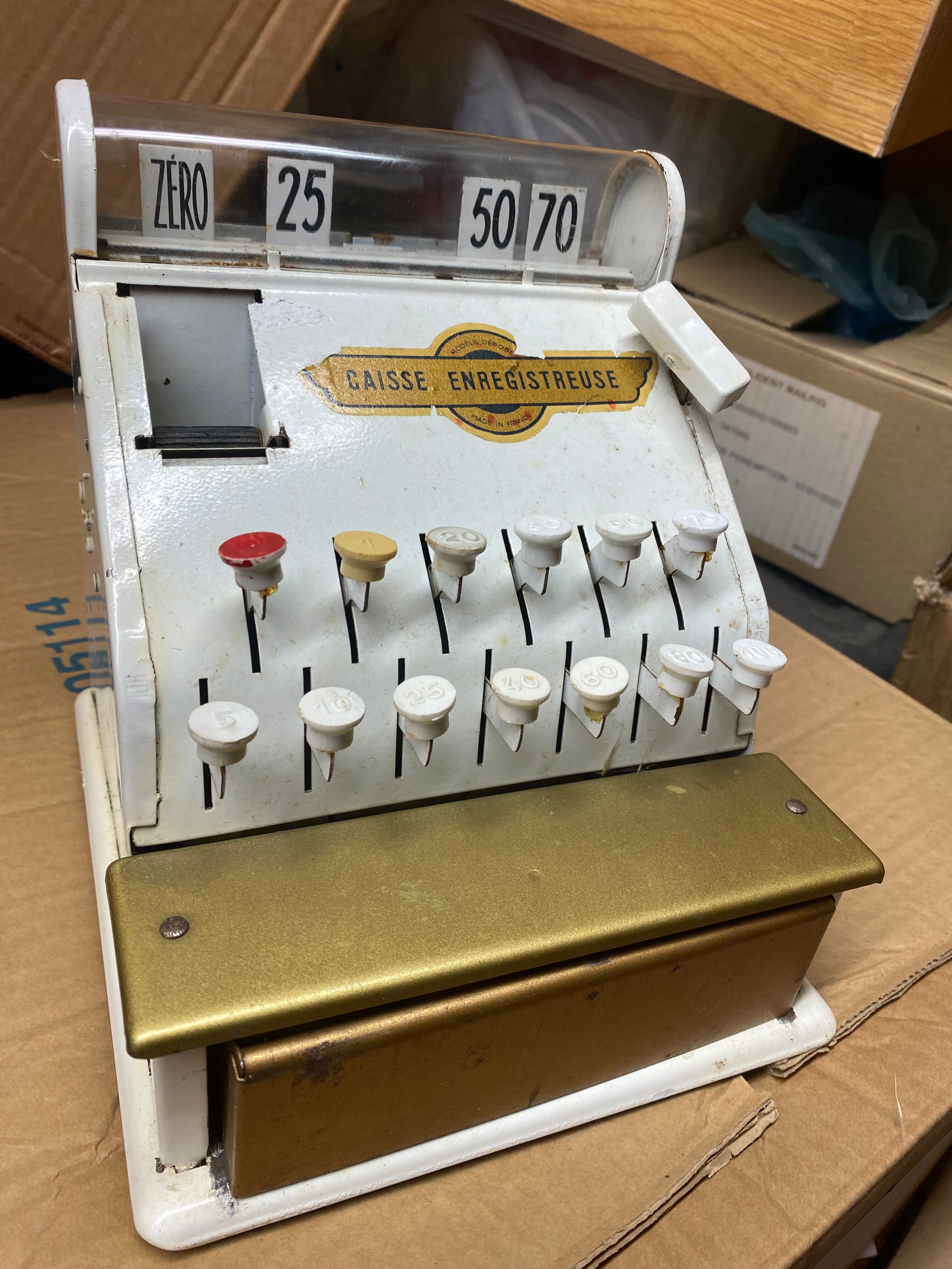 Vintage metal cash register