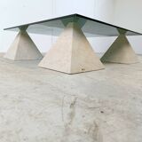 Table basse pyramide vintage en pierre, 1970