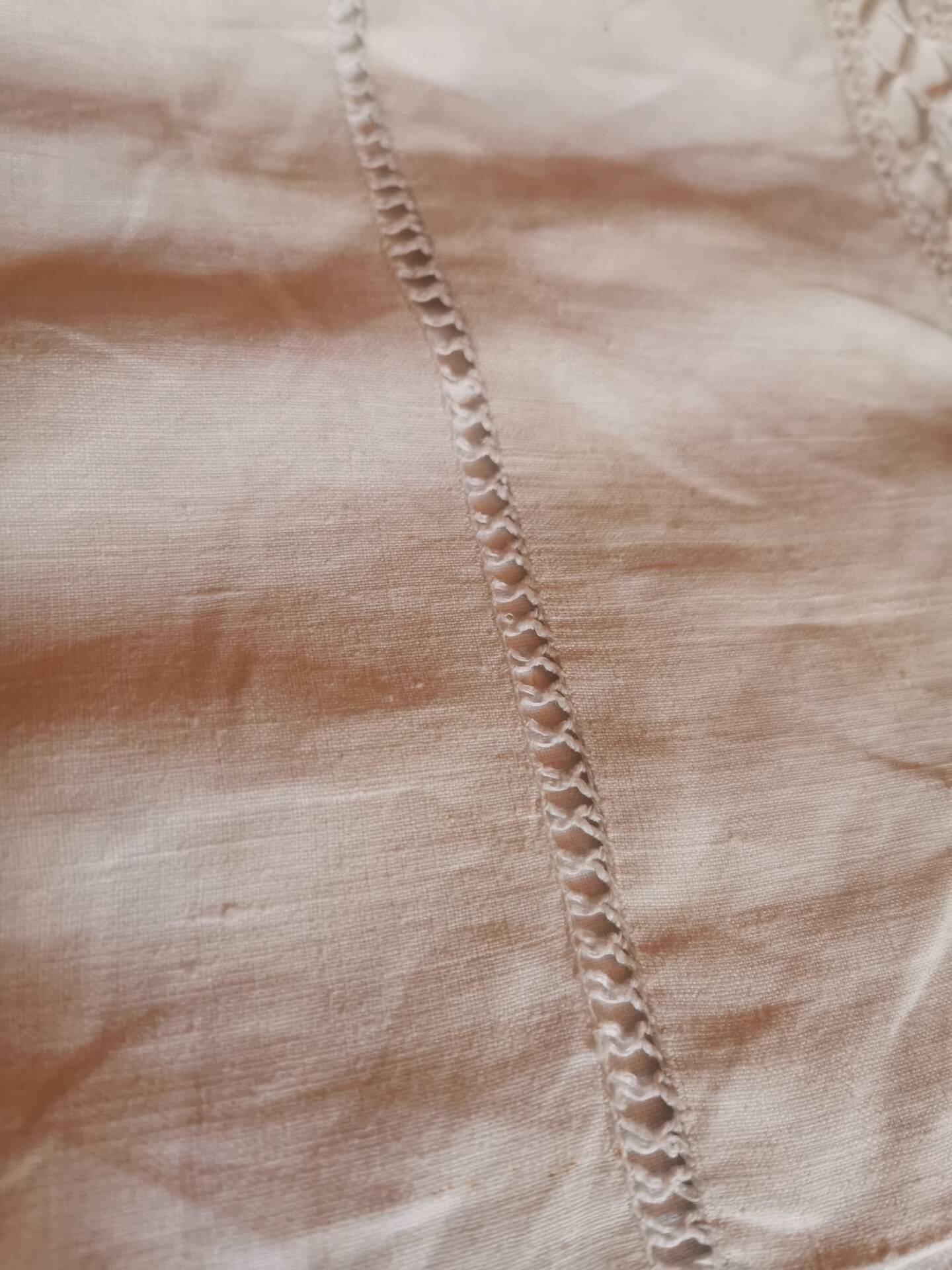 Antique linen cloth monogrammed CP