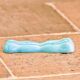 Antique Art Deco knife rest in turquoise earthenware