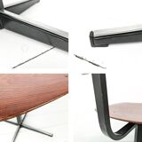 Mid Century Chaise d'école Chaise enfant Bois Métal Vintage Rétro Chambre d'enfants Boussole Pied Sk