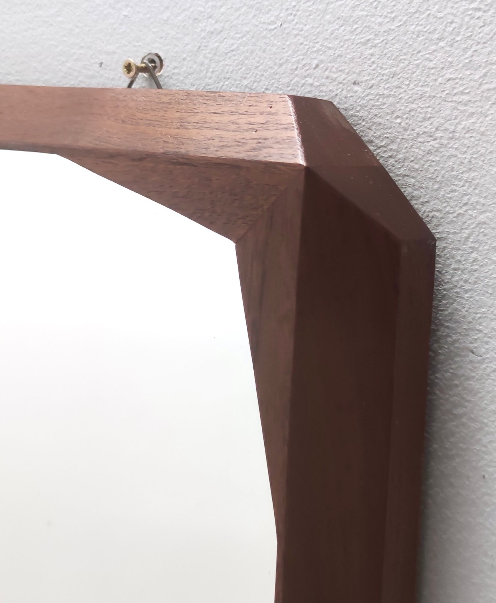 Square Wall Mirror by Dino Cavalli with Ebonized Walnut Frame, Italy