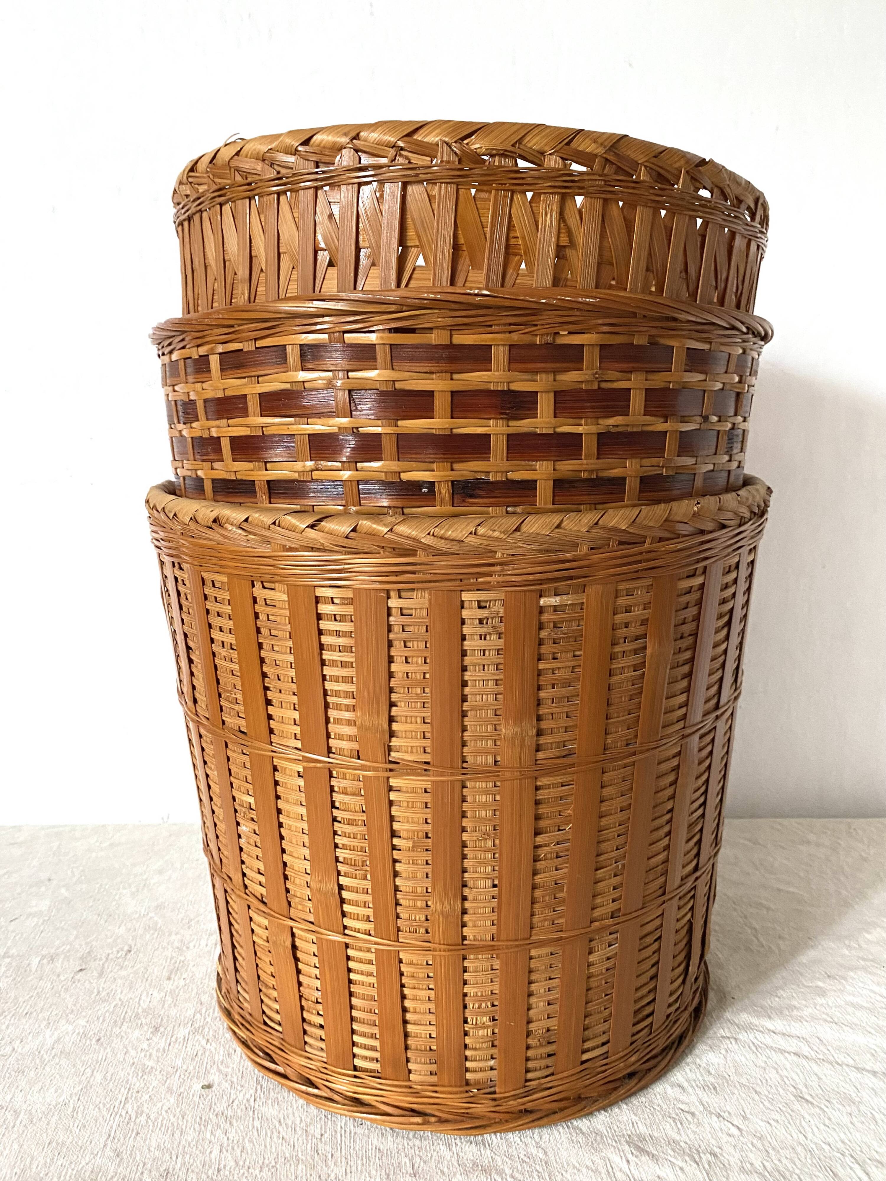 Bamboo pot holders, large size, set of 3