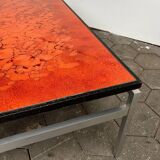 Glass coffee table by Jean René Talopp, 1970s