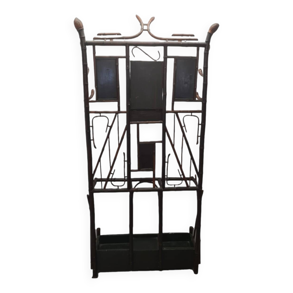 Porte-manteau sur pied français de style japonais, début des années 1900