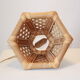 1970 vintage bamboo and wood pendant lamp