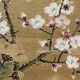 Silk painting, perched bird, China, early 20th century.