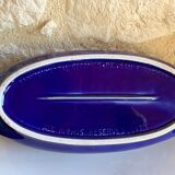 Vintage blue ceramic serving dish by Environmental Ceramics Inc., San Francisco, 1966