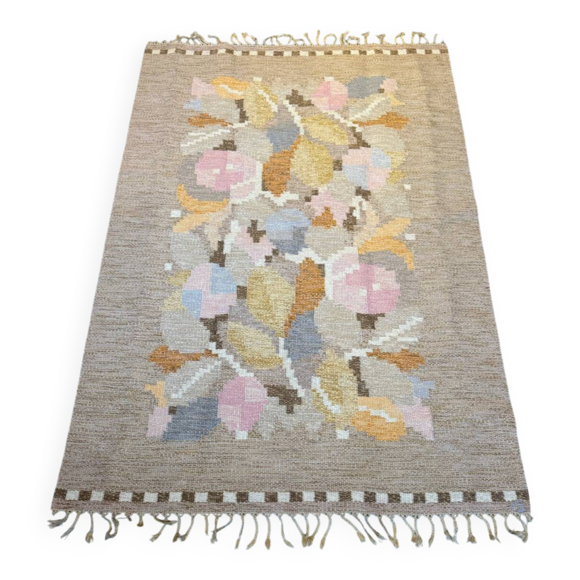 Vintage Swedish Rollakan Rug by Ingegerd Silow