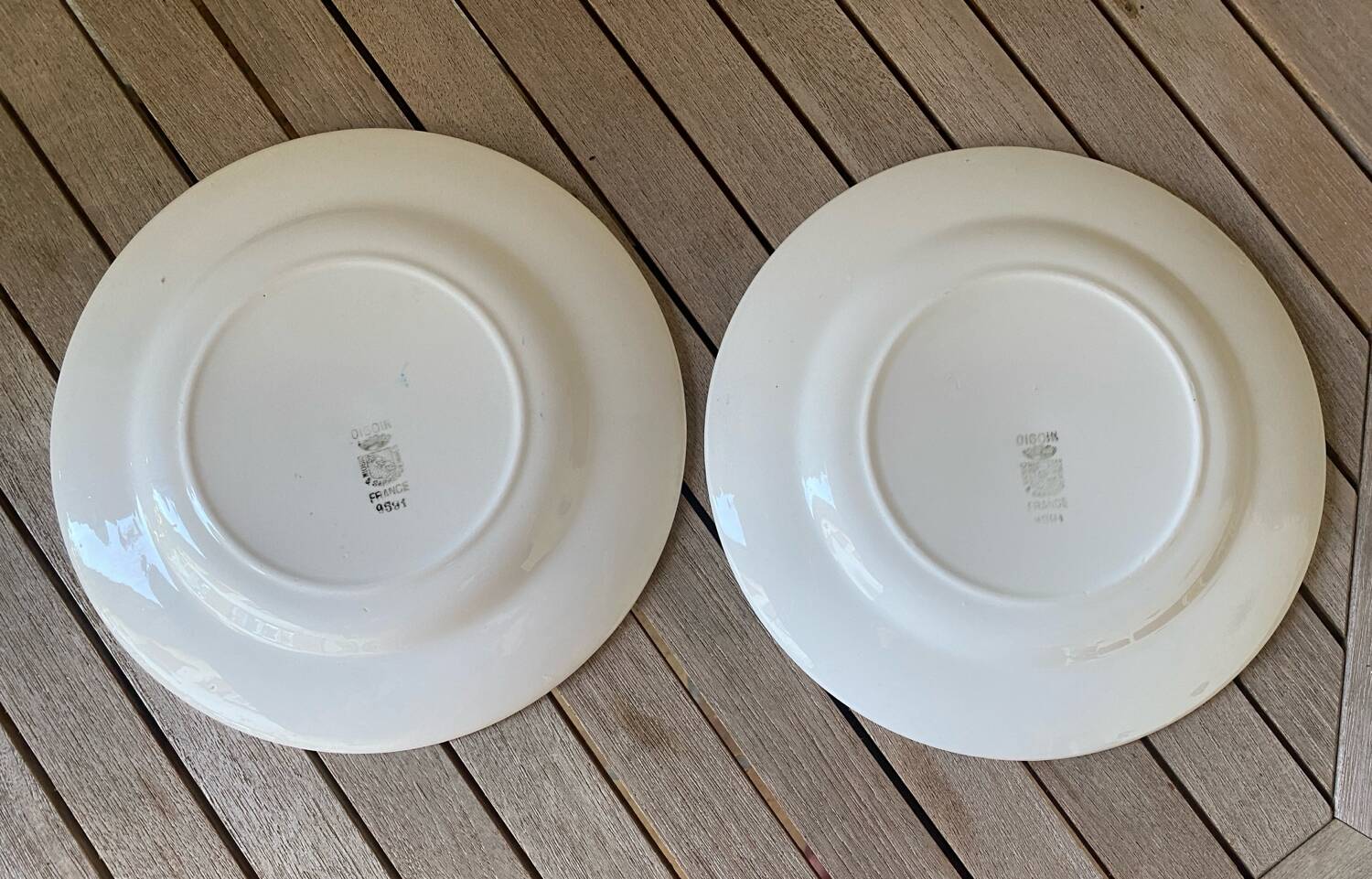 Set of 2 Digoin Sarreguemines dinner plates