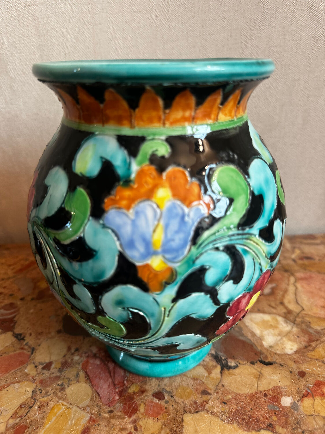 Vintage ceramic vase Cerart Monaco