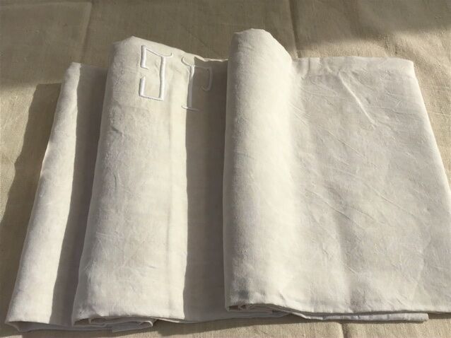 Linen sheet 2 people marked JP