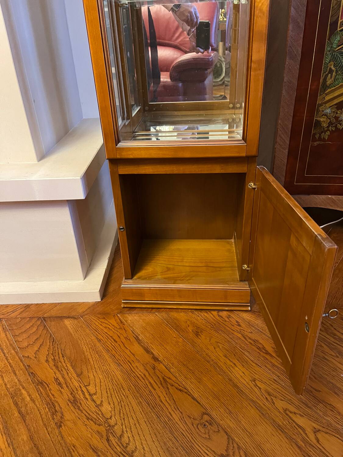 Cherry wood display cabinet