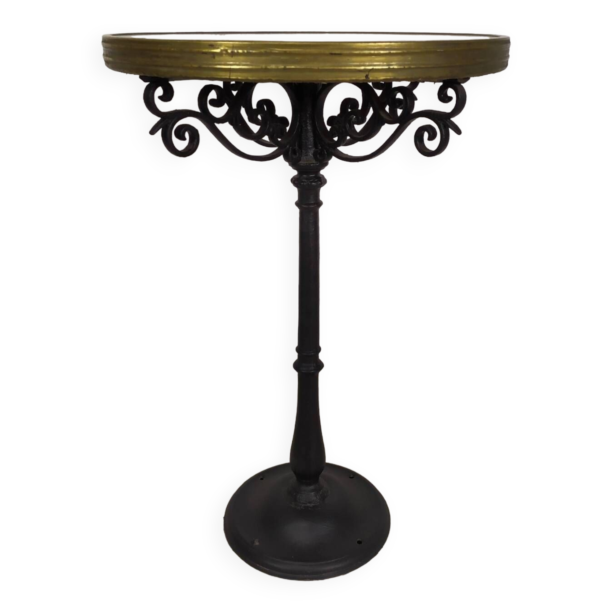 Marble bistro pedestal table