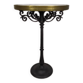 Marble bistro pedestal table