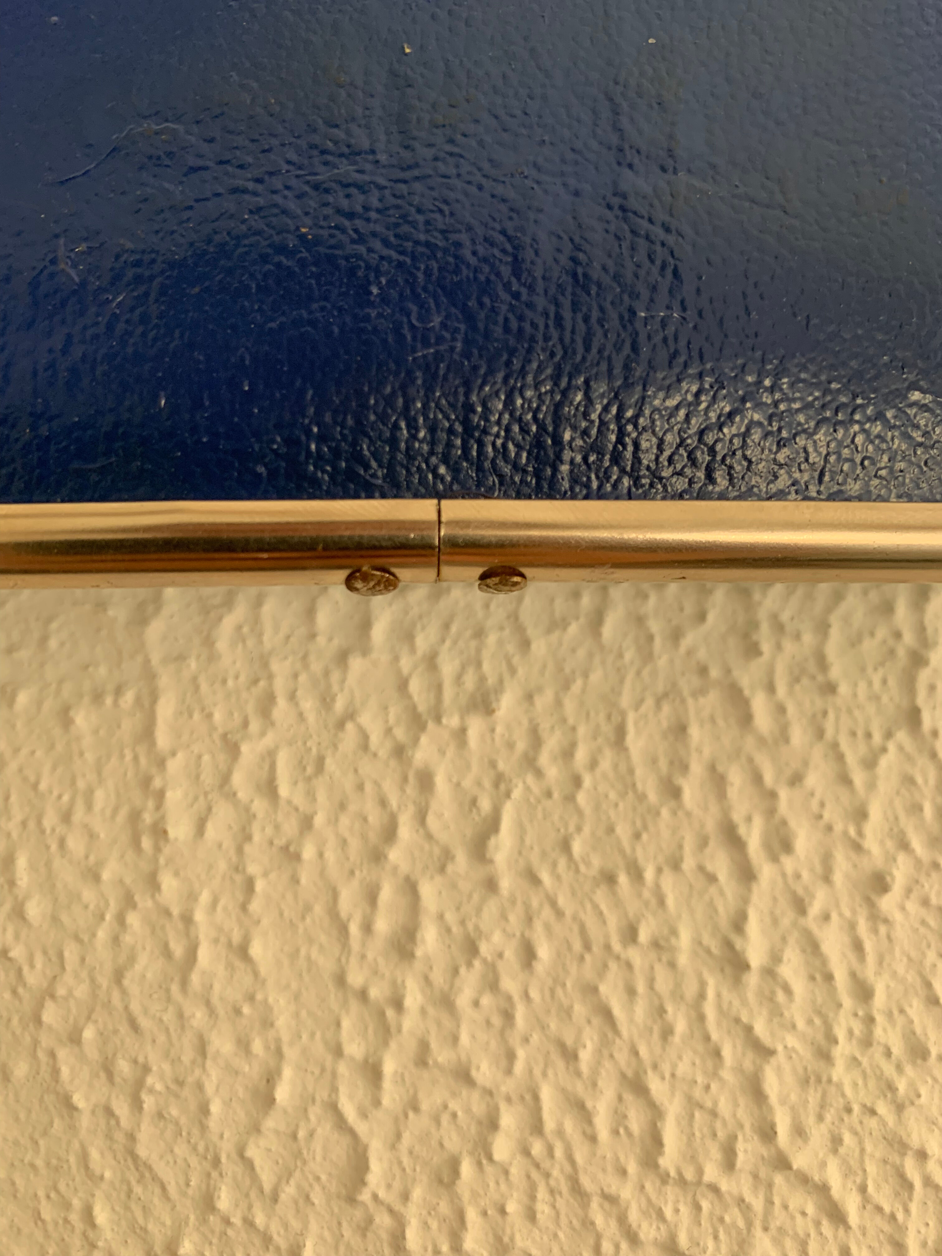 Vintage mirror 1960 triptych barber blue king - 24 x 59 cm