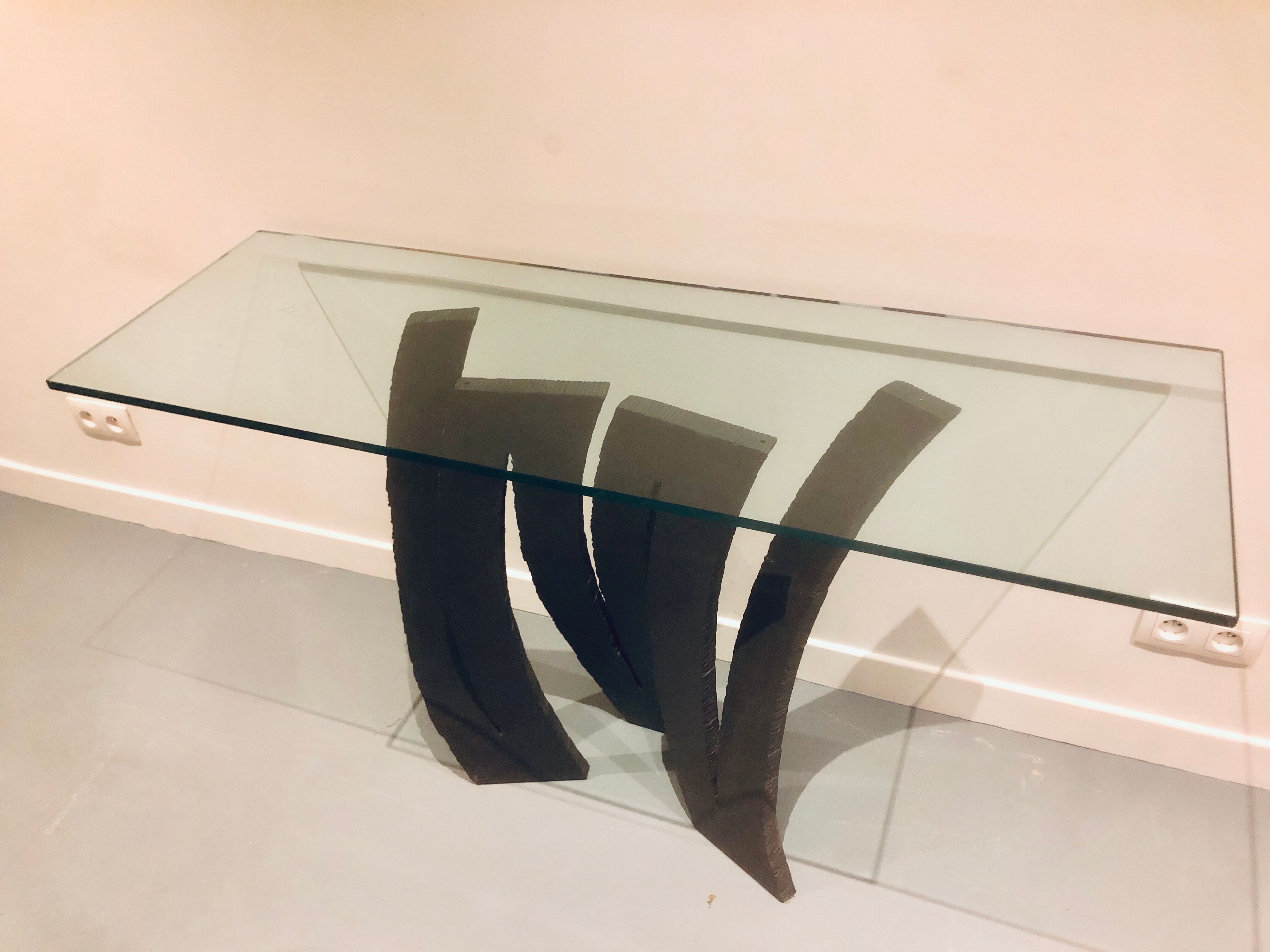 Console fleur de fer Roche Bobois - designer Maurice Barilone