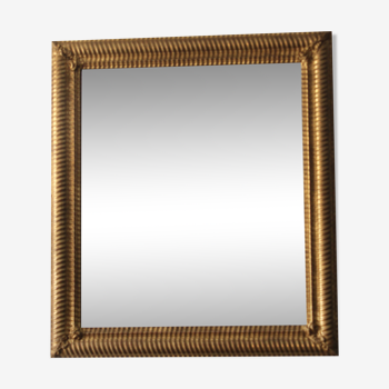 Miroir ancien doré XIXe - 74x83cm
