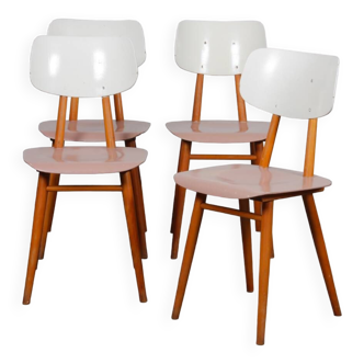 Suite of 4 chairs produced by Ton, 1960