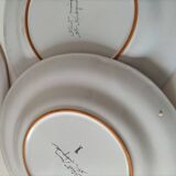 Set of 3 vintage Sainte-Radegonde earthenware plates