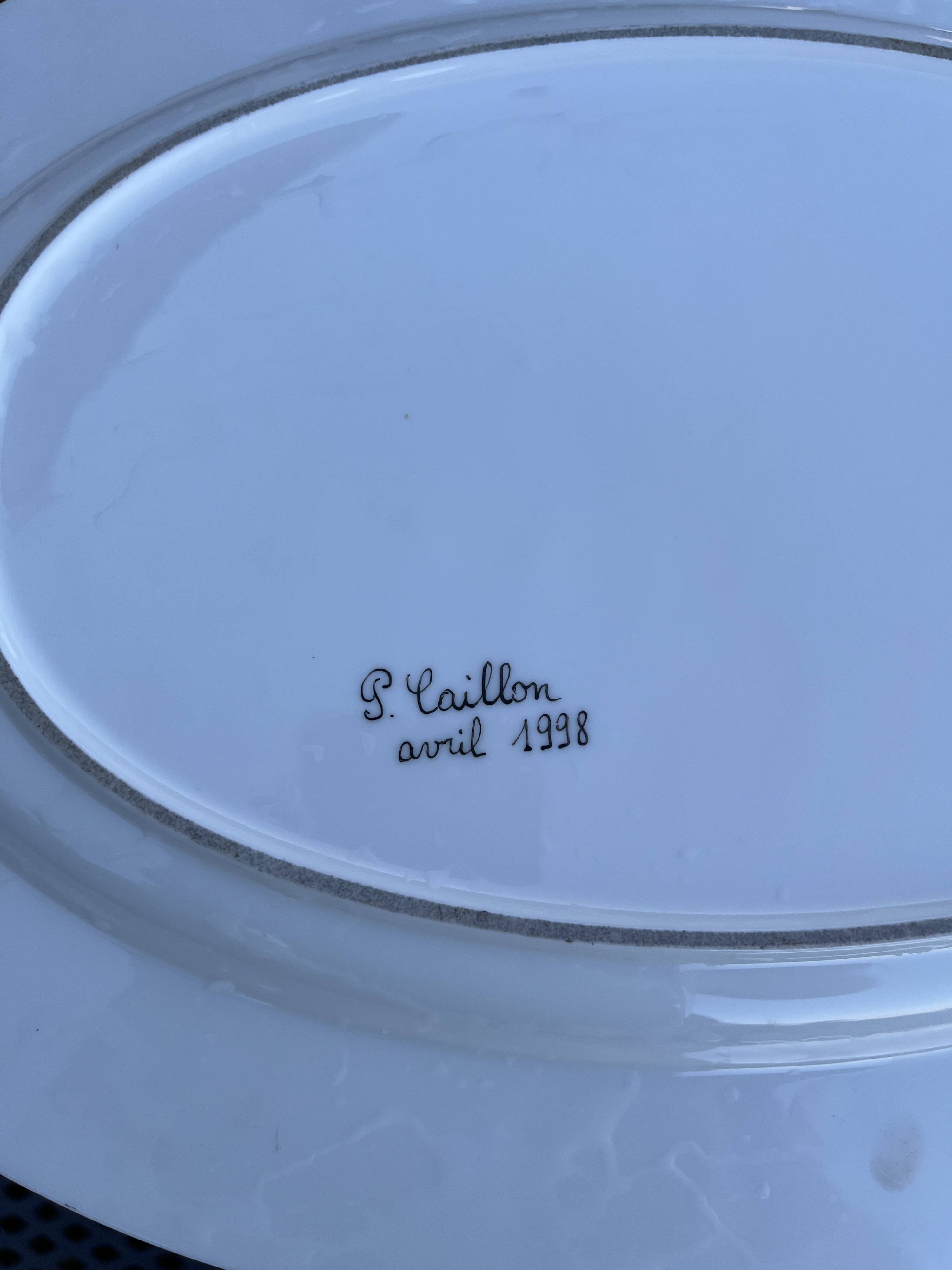Plat faïence peint à la main