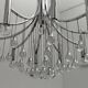 Mid-Century Modern Italian Chrome and Glass Chandelier, 1970