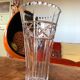 Large chiseled crystal vase