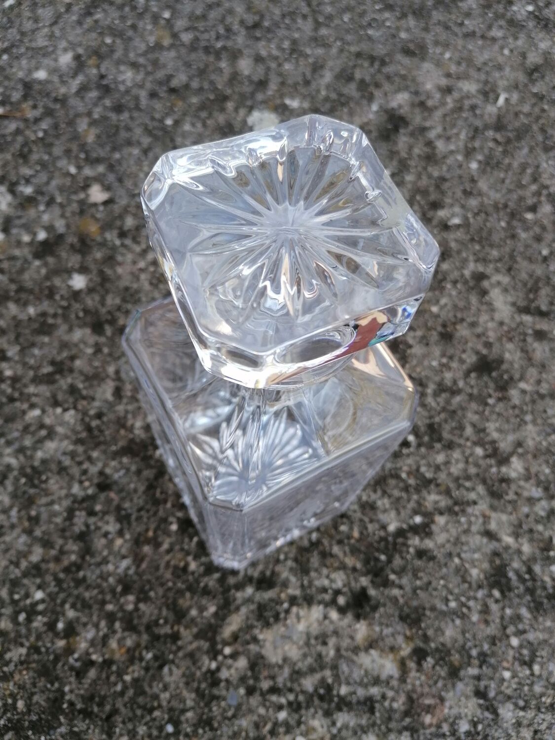 Vintage Hand Cut Crystal Whiskey Decanter