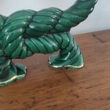 Two art deco ceramic candlesticks