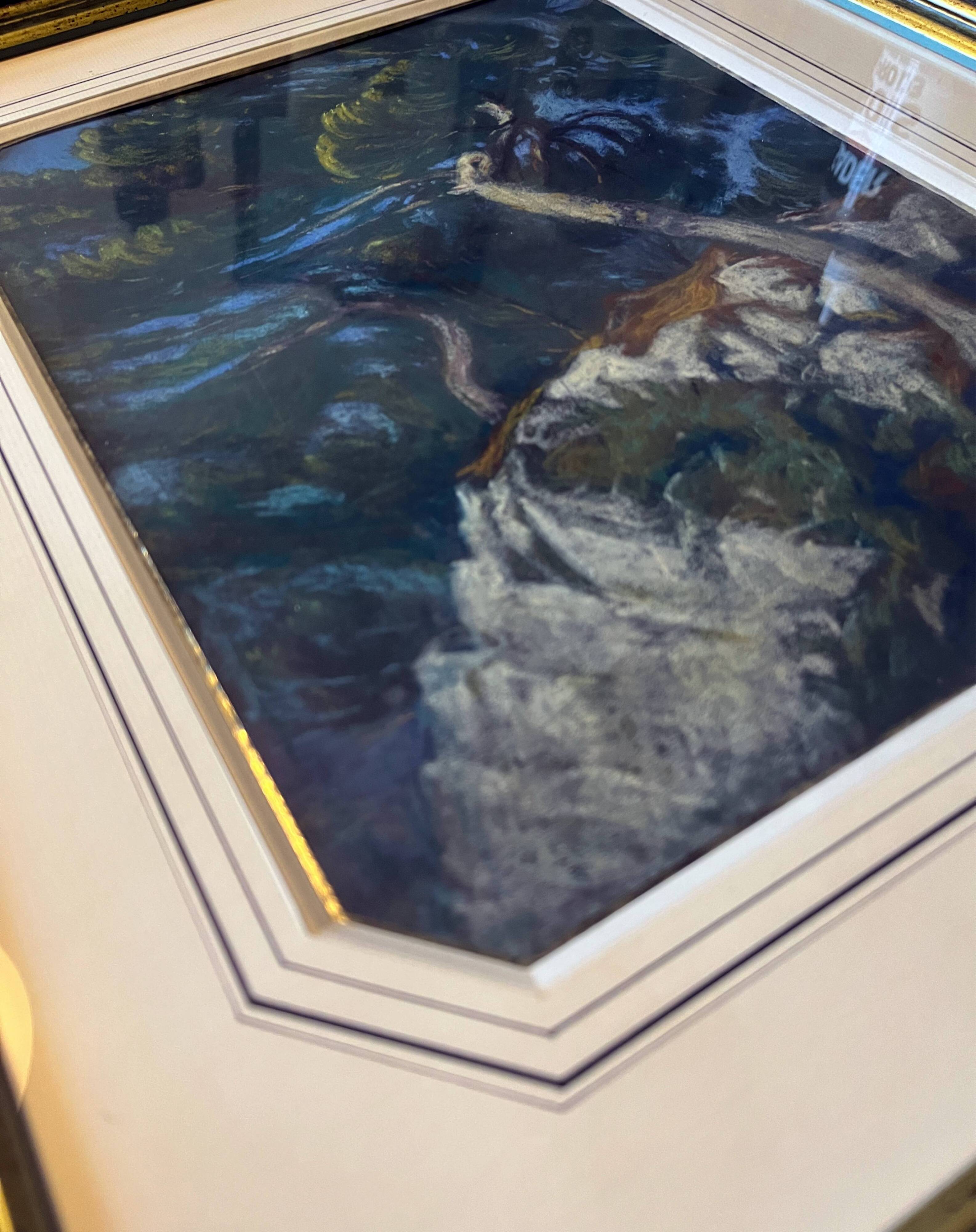 Painting attr. Ed. Pannetier (1884-1965) Southern landscape tree