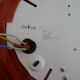 ARTEMIDE 1980 oval design wall light by Patrick Jouin orange/white 1