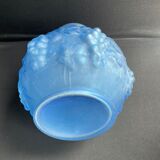 Blue Art Deco vase signed Etaleune Paris France