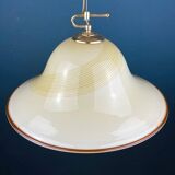 Beige Murano glass pendant light by De Majo, Italy, 1970s.