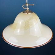 Beige Murano glass pendant light by De Majo, Italy, 1970s.