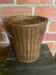 Old Basket Paniette Woven Willow with Handles Vintage Linen #D575