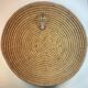 large old woven basket, rush or wicker type - Diameter 55 cm