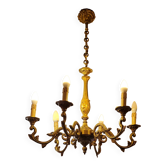 Baroque chandelier in solid brass