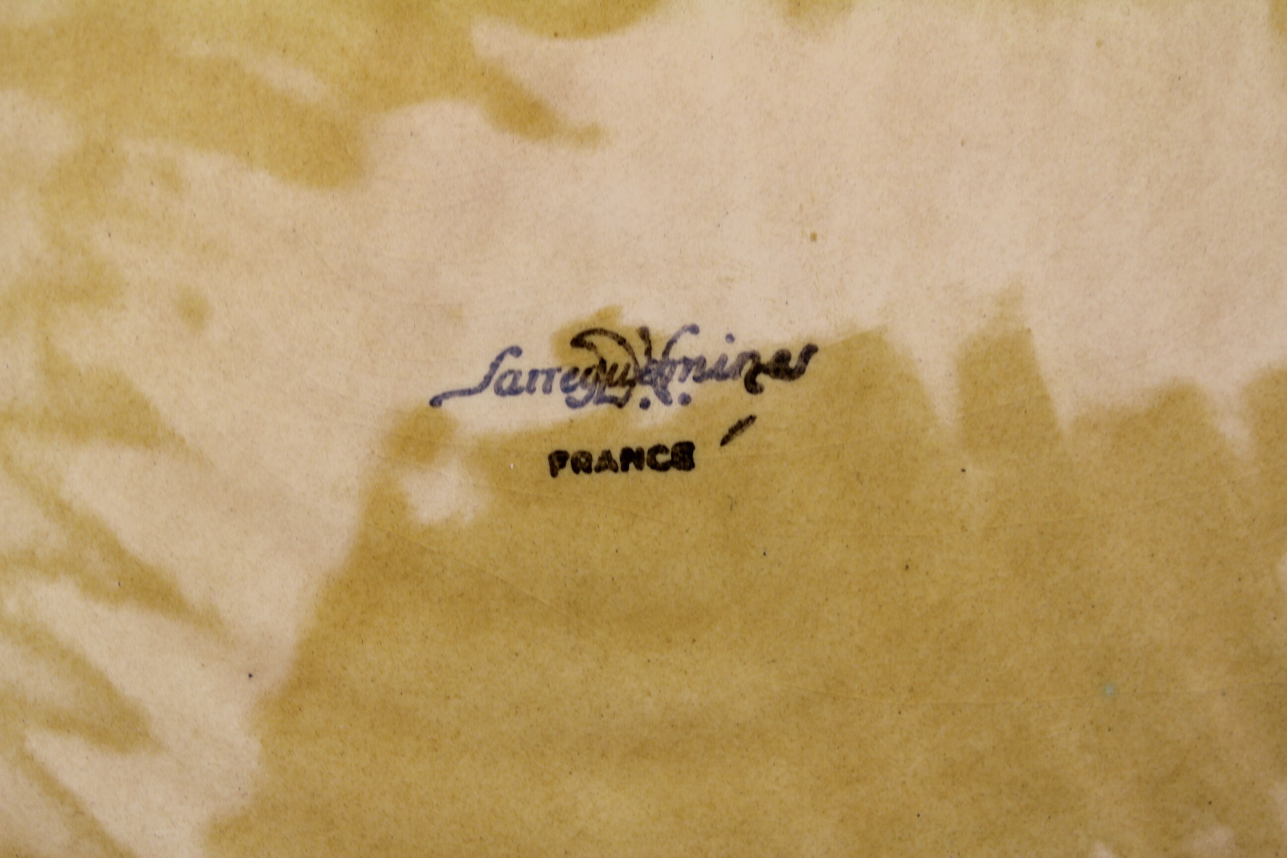 Table mat sarreguemines yellow ceramic, triangle