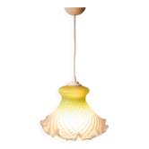 Tinted glass pendant light 1950