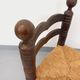 Vintage Charles Dudouyt Brutalist Low Chair in Wood and Straw, 1940s
