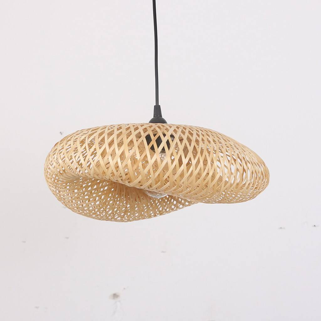 Bamboo Pendant Light, Bamboo Light Fixture, Hanging Lamp
