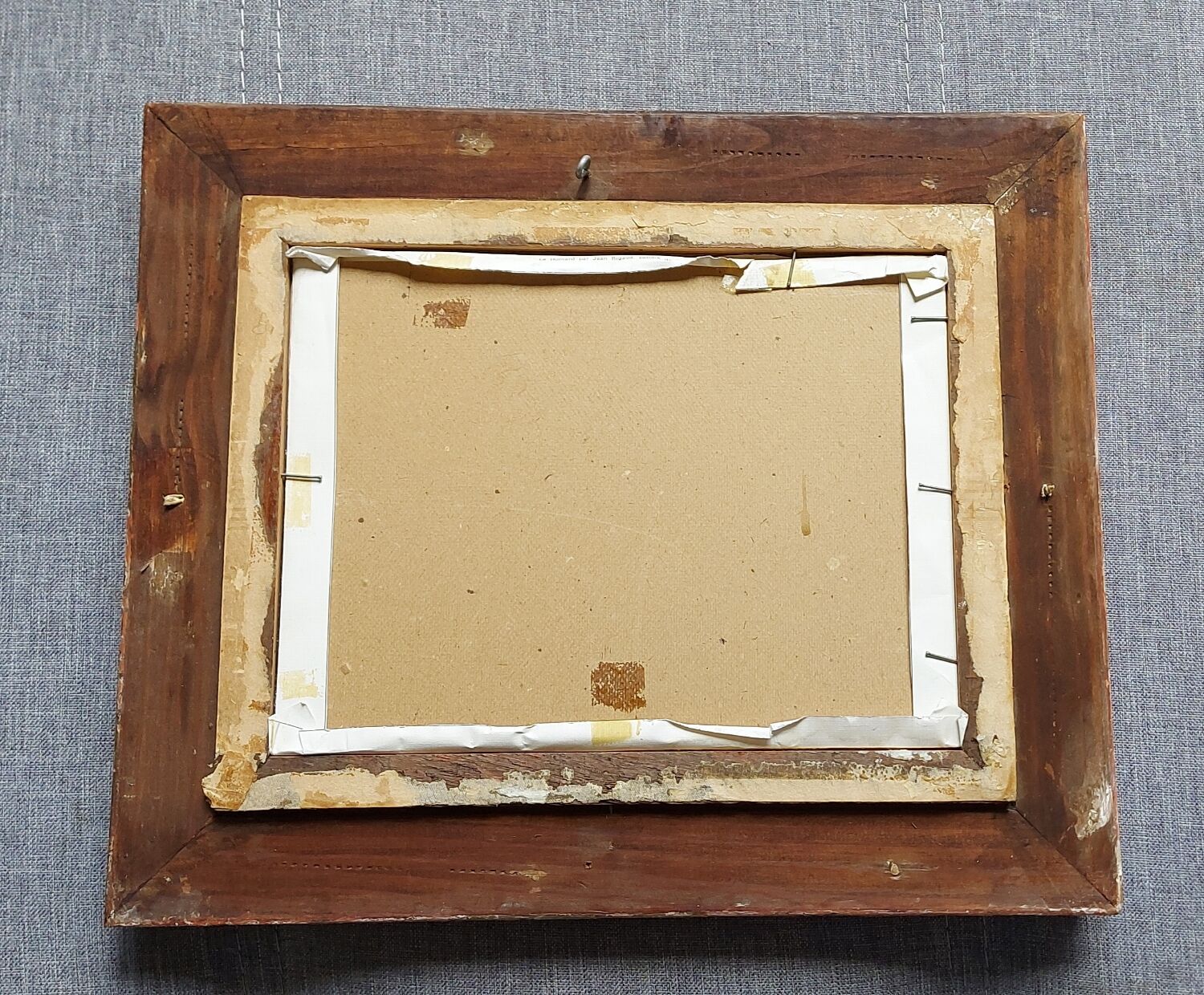 Watercolor gilded frame 19th century