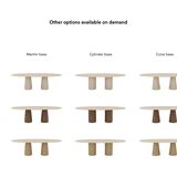 Handcrafted w/ Plaster - Textured Dining Table “Ellipsis” – Oval Shape 260